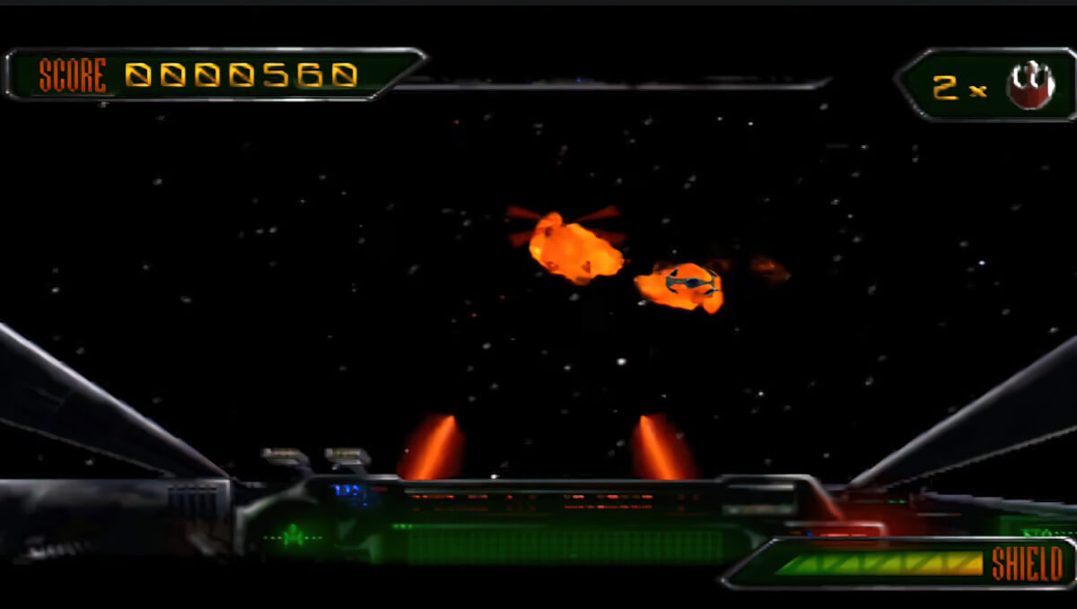 Star Wars - Rebel Assault 2 - геймплей игры на PlayStation